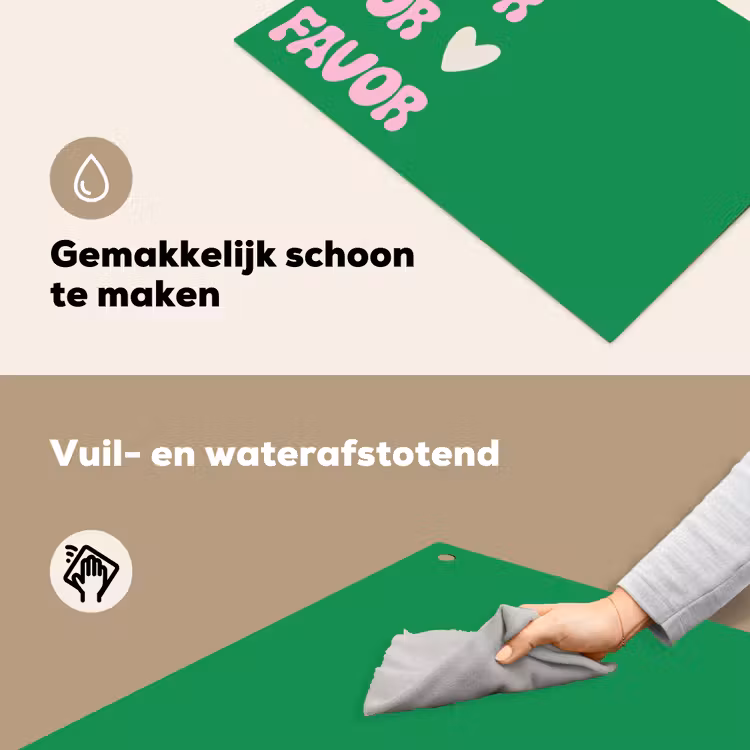 Amor - Valentijn - Groen - Tekst Inductie beschemer met haakjes klein -ky-schoon-nl