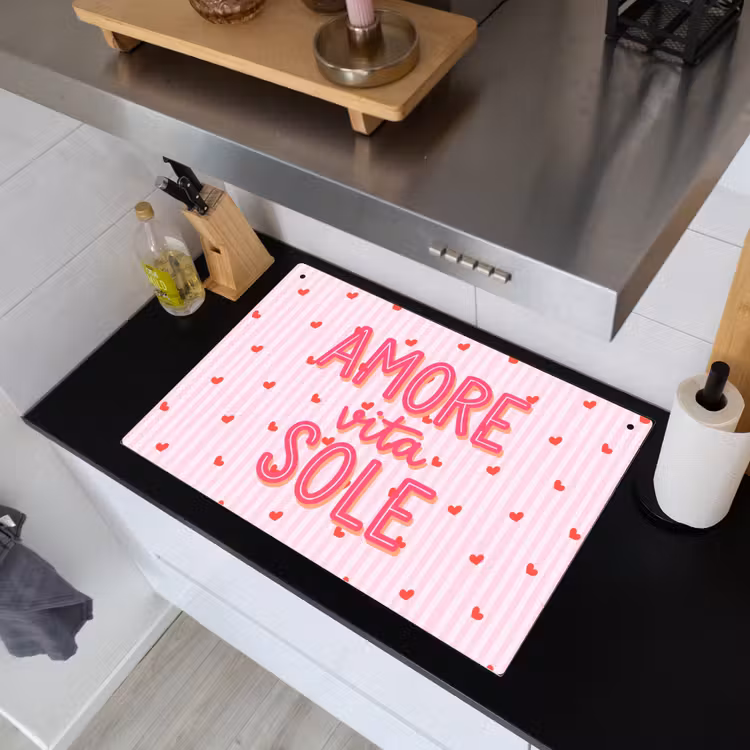 Amore vita sole - Roze - Hartjes Inductie beschemer met haakjes klein -sfeer1