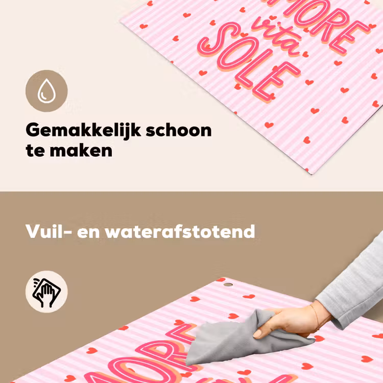 Amore vita sole - Roze - Hartjes Inductie beschemer met haakjes klein -ky-schoon-nl
