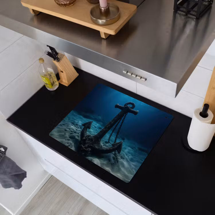 Anker - Ijzer - Zeebodem - Zand Inductie beschemer met haakjes middel -sfeer1