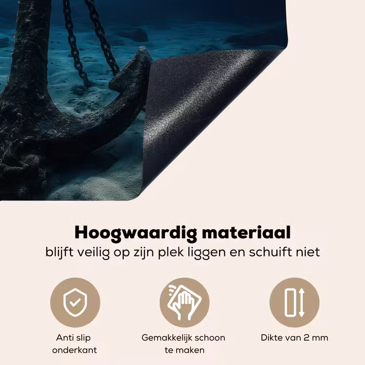 Anker - Ijzer - Zeebodem - Zand Inductie beschemer met haakjes middel -ky-onderkant-nl