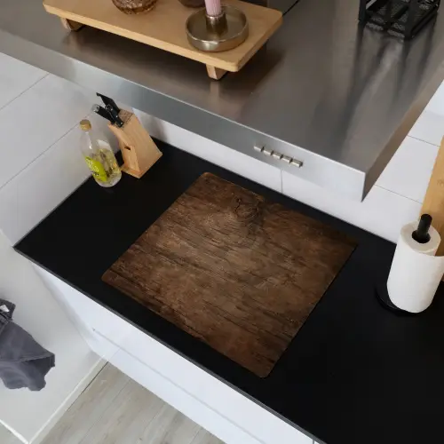 Antiek Schuurhout Inductie beschemer met haakjes middel -sfeer1