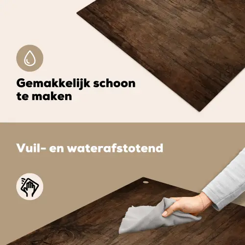 Antiek Schuurhout Inductie beschemer met haakjes middel -ky-schoon-nl