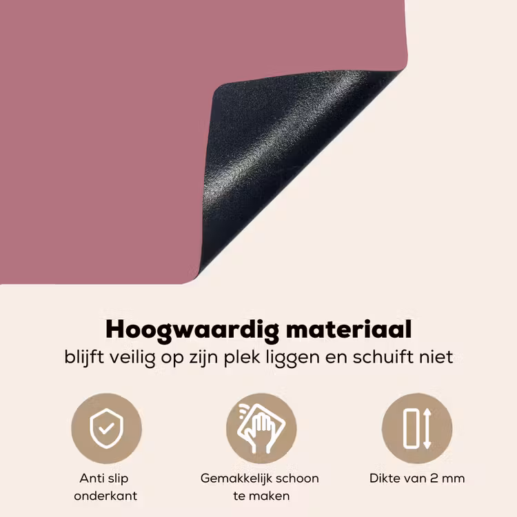 Antique - Mauve - Roze Inductie beschemer met haakjes klein 777 -ky-onderkant-nl