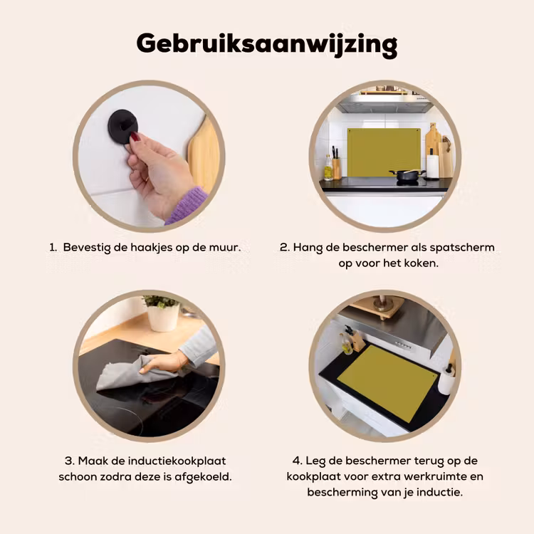 Antique - Moss - Groen Inductie beschemer met haakjes klein 777 -ky-gebruik-nl