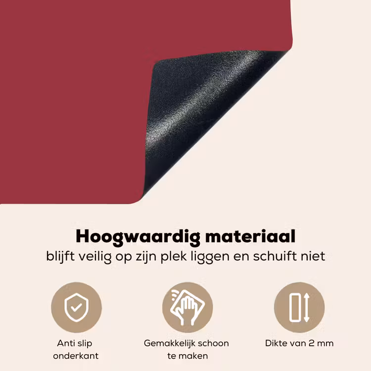Antique - Ruby - Rood Inductie beschemer met haakjes klein 777 -ky-onderkant-nl