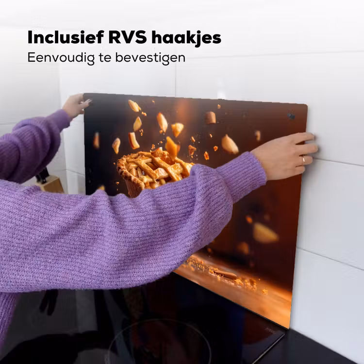 Appel - Taart - Warm - Eten Inductie beschemer met haakjes klein -ky-ophangen-nl