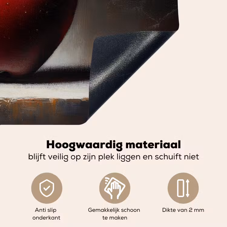 Apple - Hart - Rood Inductie beschemer met haakjes klein -ky-onderkant-nl