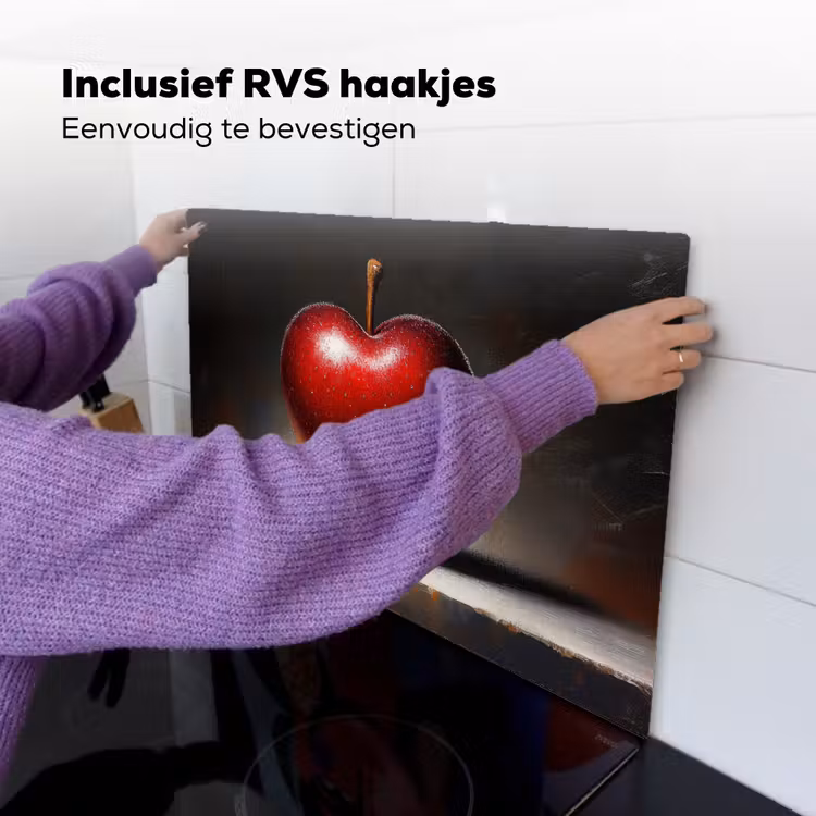Apple - Hart - Rood Inductie beschemer met haakjes klein -ky-ophangen-nl