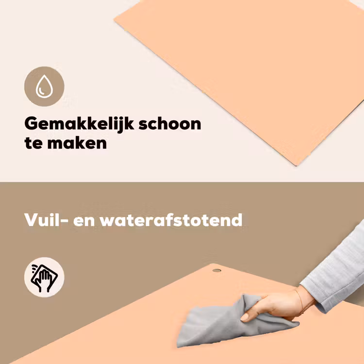Apricot - Blush - Nude Inductie beschemer met haakjes klein 777 -ky-schoon-nl