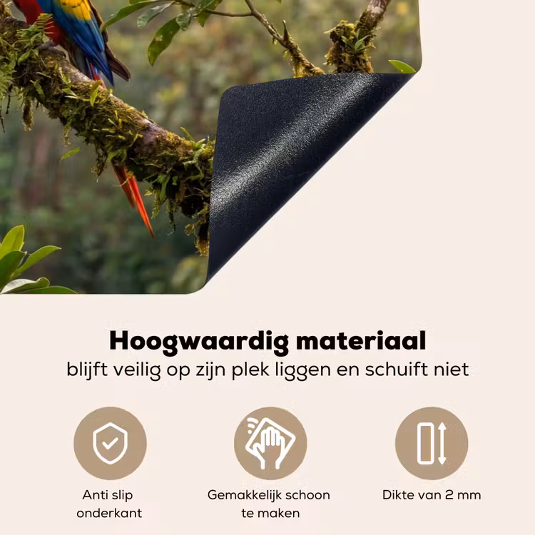 Ara - Jungle - Rood Inductie beschemer met haakjes klein -ky-onderkant-nl