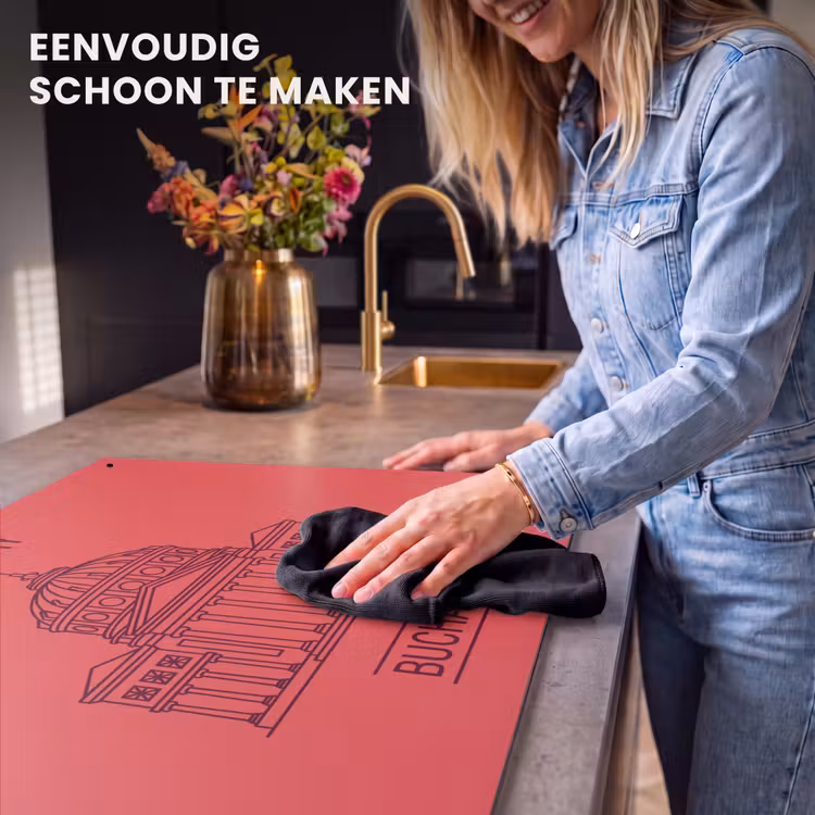 Architectuur - Boekarest - Stedelijk - Lijntekening - Rood Inductie beschemer met haakjes klein -ky-schoon-nl