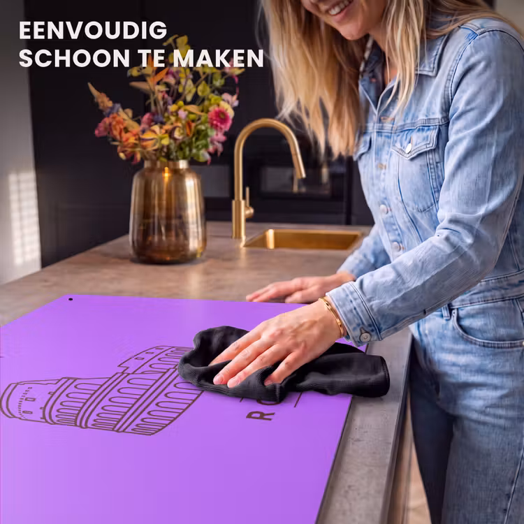 Architectuur - Colosseum - Rome - Minimalistisch - Paars Inductie beschemer met haakjes klein -ky-schoon-nl