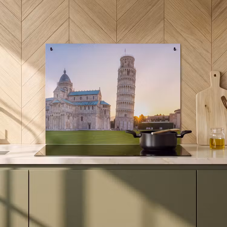 Architectuur - Toren - Pisa - Italië - Zonsondergang Inductie beschemer met haakjes klein -sfeer2