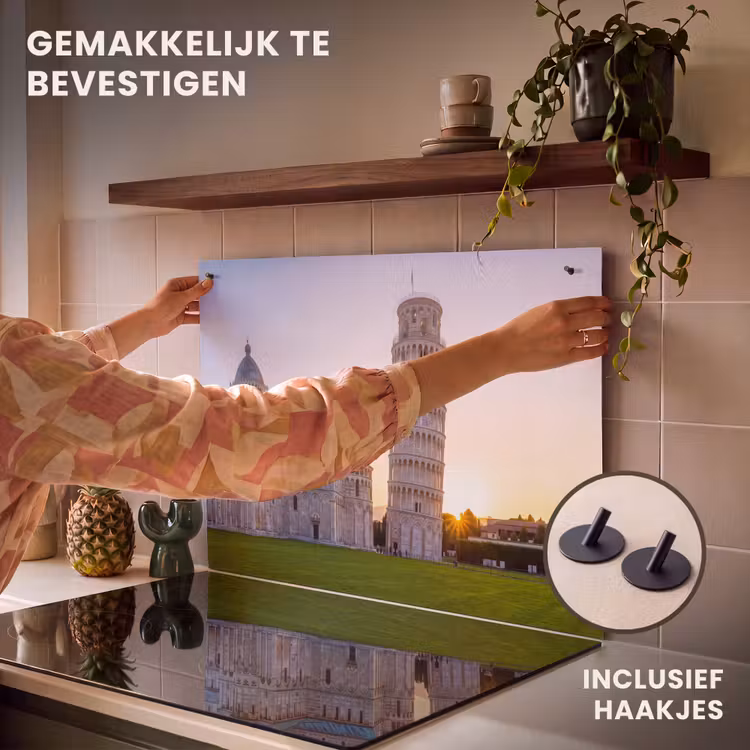 Architectuur - Toren - Pisa - Italië - Zonsondergang Inductie beschemer met haakjes klein -ky-ophangen-nl