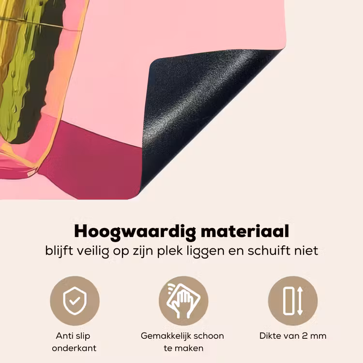 Augurken - Pot - Schaduw - Roze Inductie beschemer met haakjes klein -ky-onderkant-nl