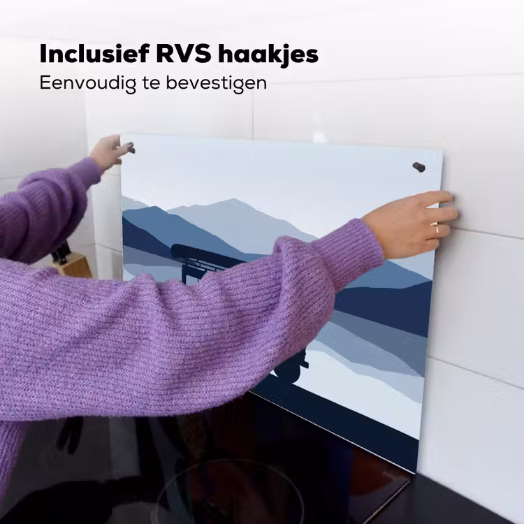 Auto - Meer - Bergen - Blauw Inductie beschemer met haakjes klein -ky-ophangen-nl