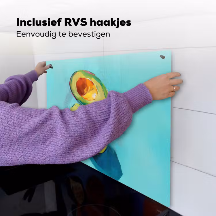 Avocado - Groen - Pit - Schaduw Inductie beschemer met haakjes middel -ky-ophangen-nl
