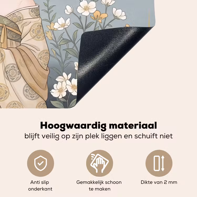 Aziatisch - Vrouw - Kimono Inductie beschemer met haakjes klein -ky-onderkant-nl