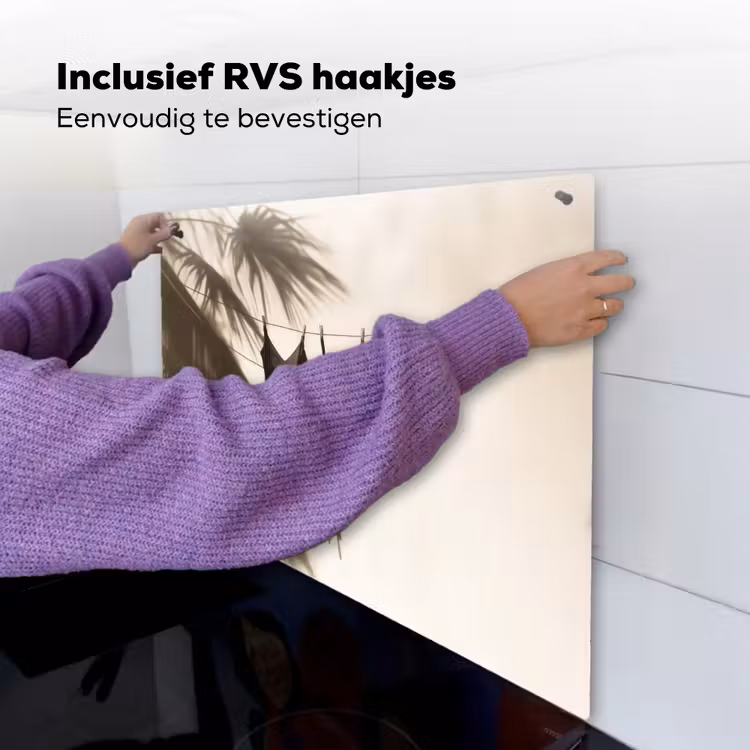 Badkleding - Palmbomen - Schaduw - Tropisch Inductie beschemer met haakjes middel -ky-ophangen-nl