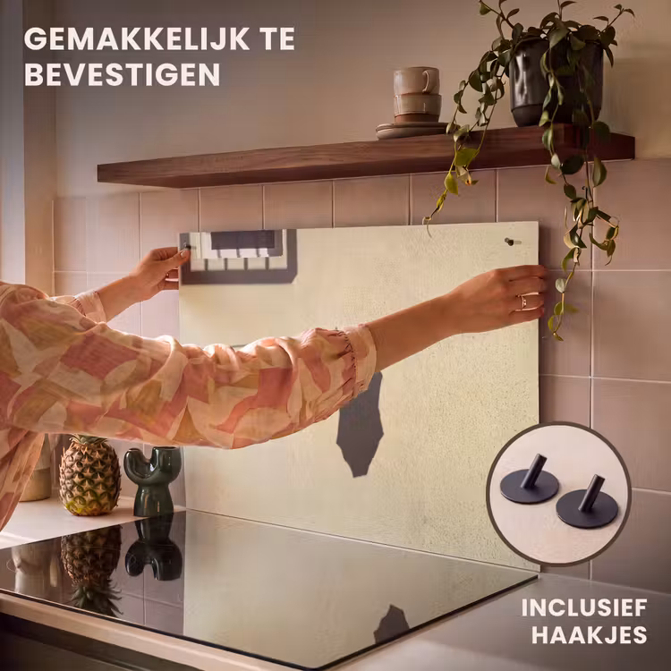 Badpak - Schaduw - Muur - Zomer - Minimalistisch Inductie beschemer met haakjes klein -ky-ophangen-nl