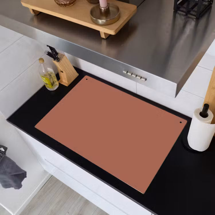 Baked - Earth - Oranje Inductie beschemer met haakjes klein 777 -sfeer1