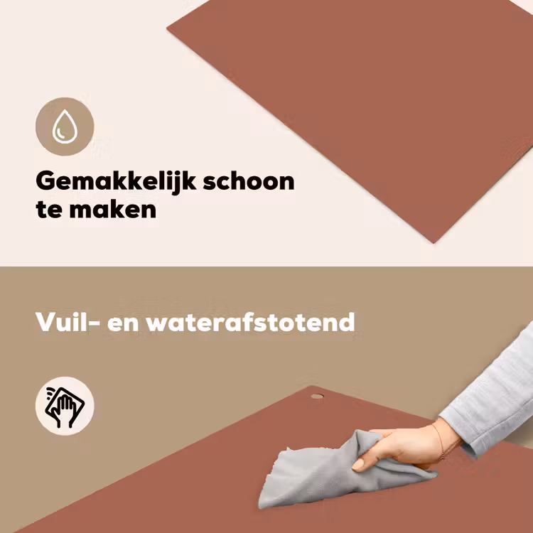 Baked - Earth - Oranje Inductie beschemer met haakjes klein 777 -ky-schoon-nl