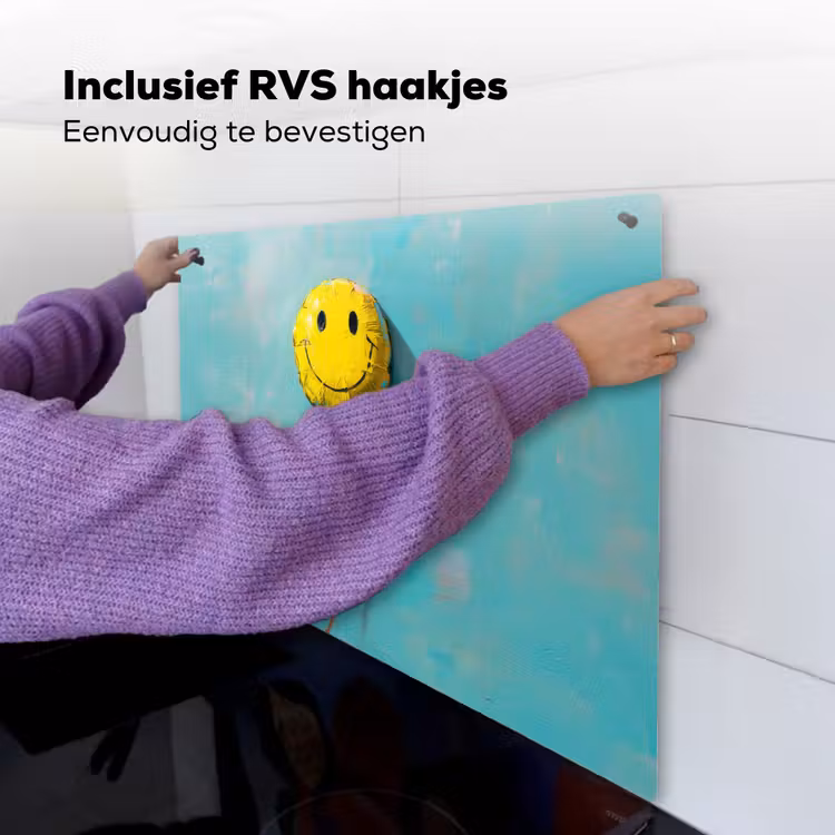 Ballon - Geel - Smiley Inductie beschemer met haakjes middel -ky-ophangen-nl