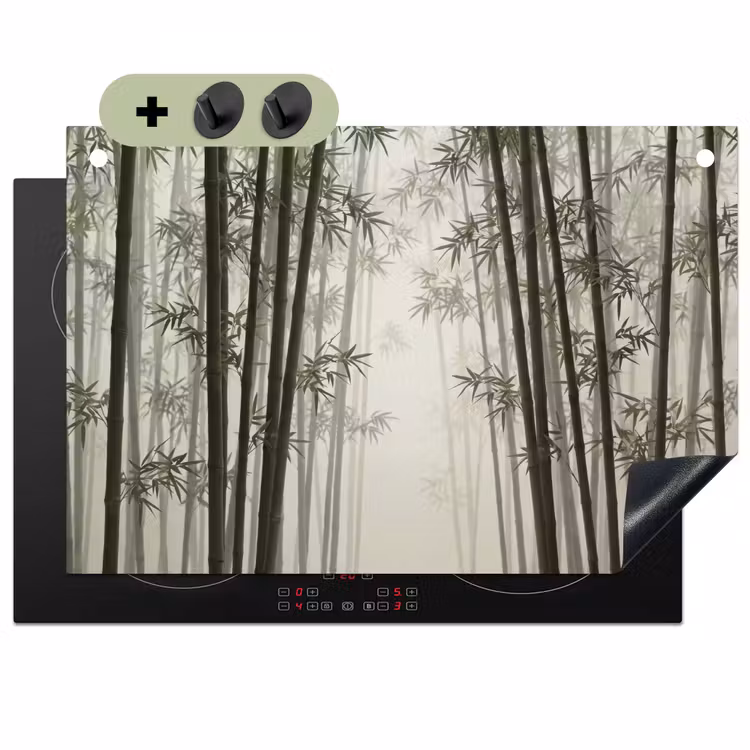 Bamboe - Bos - Mist - Natuur Inductie beschemer met haakjes klein -3d