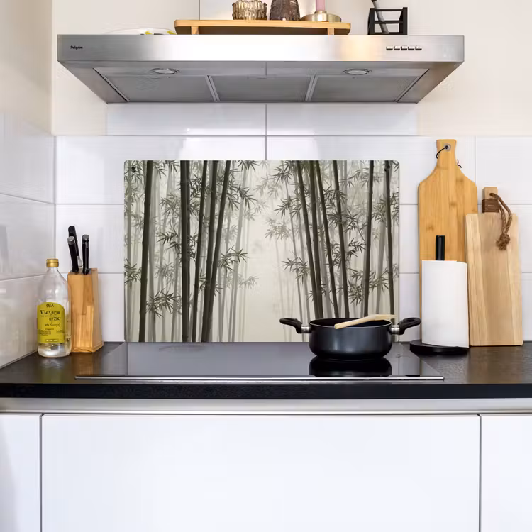 Bamboe - Bos - Mist - Natuur Inductie beschemer met haakjes klein -sfeer2