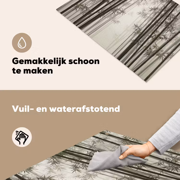 Bamboe - Bos - Mist - Natuur Inductie beschemer met haakjes klein -ky-schoon-nl