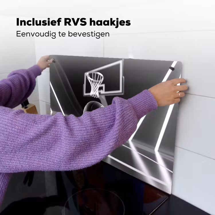 Basketbal - Basketbalveld - Lichtlijnen Inductie beschemer met haakjes klein -ky-ophangen-nl