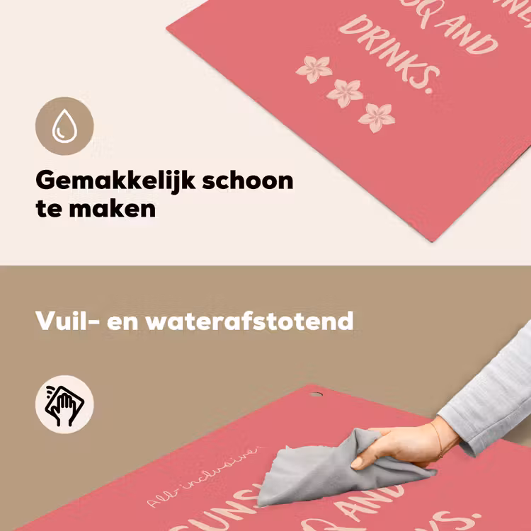 BBQ - Quote - Roze - Zomer Inductie beschemer met haakjes middel -ky-schoon-nl