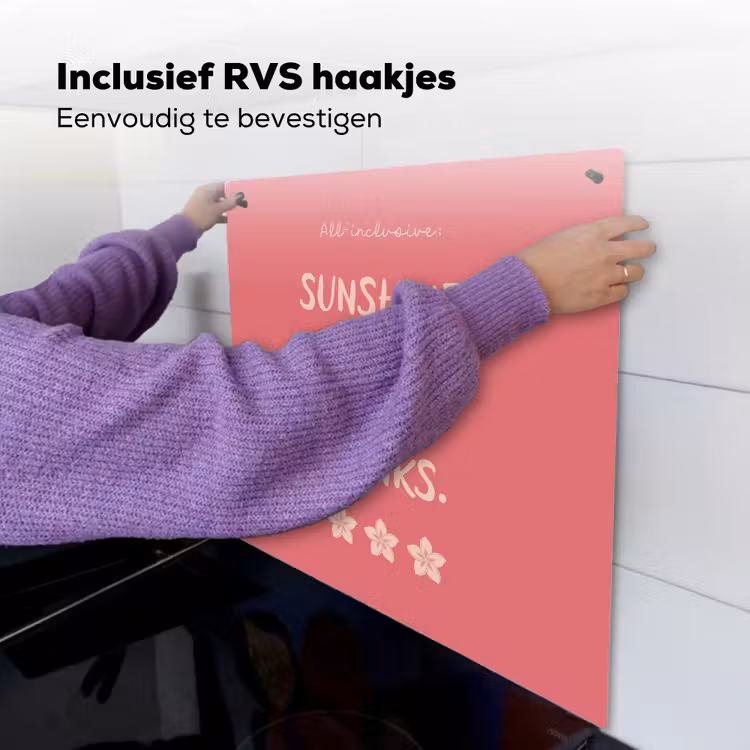 BBQ - Quote - Roze - Zomer Inductie beschemer met haakjes middel -ky-ophangen-nl