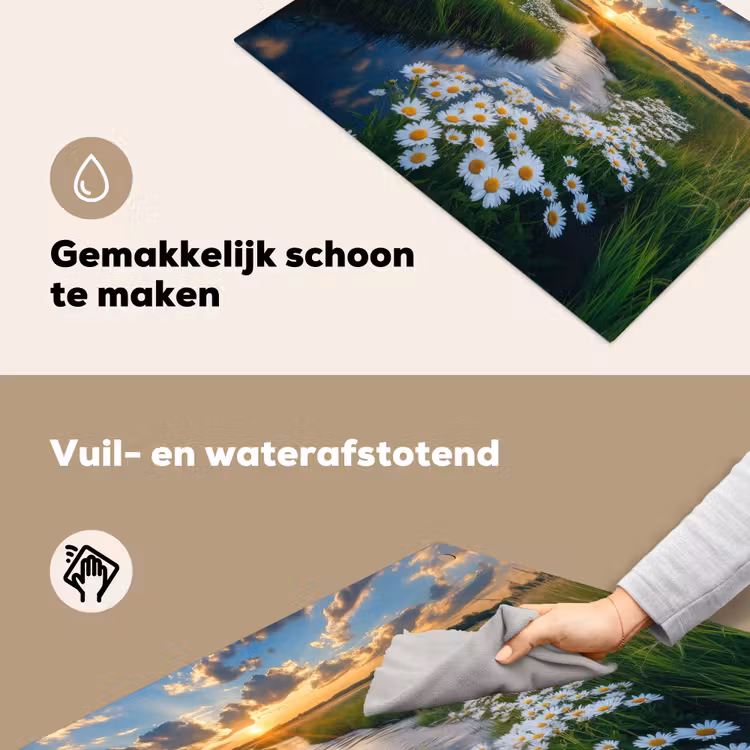 Beekje - Landschap - Margriet Inductie beschemer met haakjes klein -ky-schoon-nl