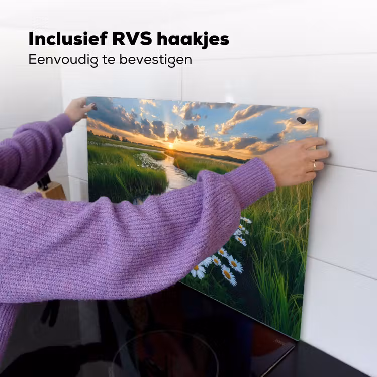 Beekje - Landschap - Margriet Inductie beschemer met haakjes klein -ky-ophangen-nl