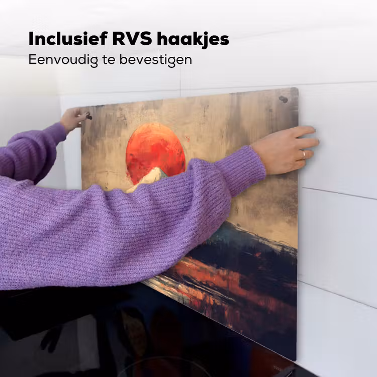 Bergtop - Sneeuw - Zon Inductie beschemer met haakjes middel -ky-ophangen-nl