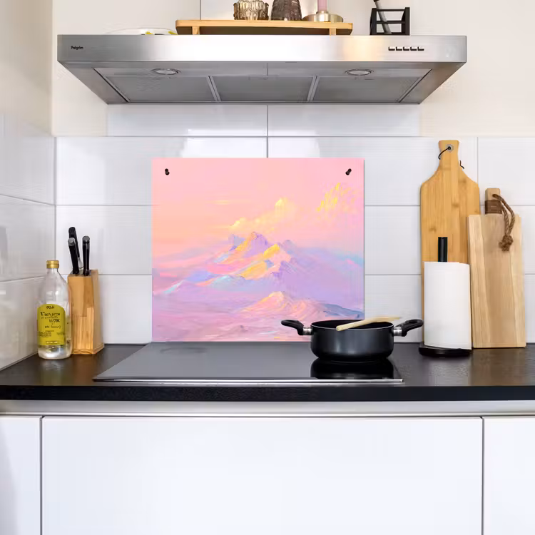 Bergtoppen - Wolken - Dromerig Inductie beschemer met haakjes middel -sfeer2