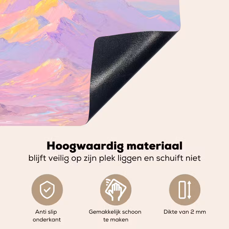 Bergtoppen - Wolken - Dromerig Inductie beschemer met haakjes middel -ky-onderkant-nl