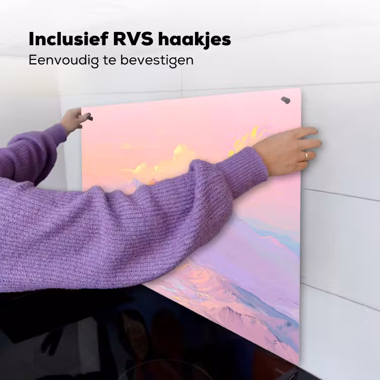 Bergtoppen - Wolken - Dromerig Inductie beschemer met haakjes middel -ky-ophangen-nl