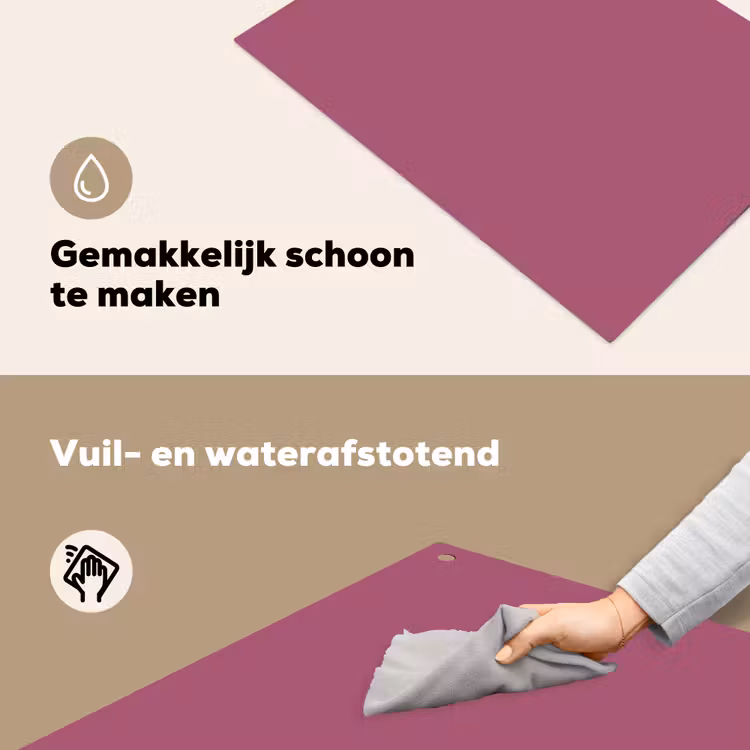 Berry - Roze -Pink Inductie beschemer met haakjes klein 777 -ky-schoon-nl