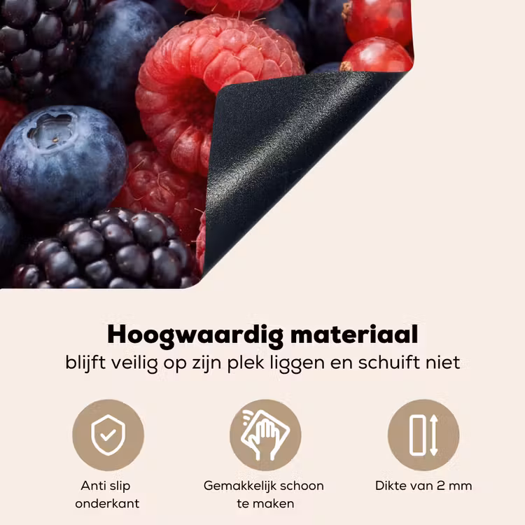 Bessen - Mix - Vers - Eten - Kleurrijk Inductie beschemer met haakjes klein -ky-onderkant-nl