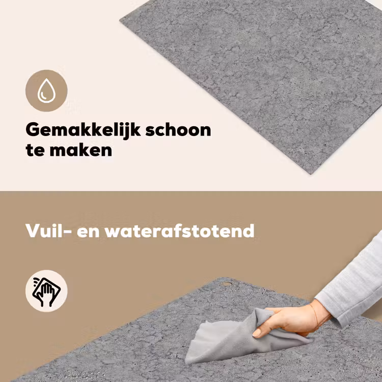 Beton - Muur - Patronen - Industrieel Inductie beschemer met haakjes klein 777 -ky-schoon-nl
