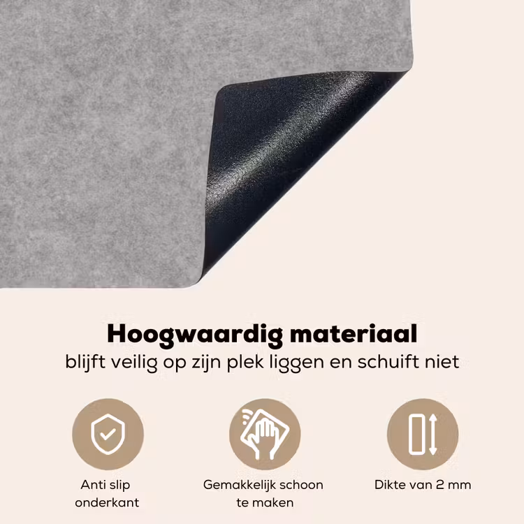 Beton - Oud - Patroon Inductie beschemer met haakjes klein 777 -ky-onderkant-nl