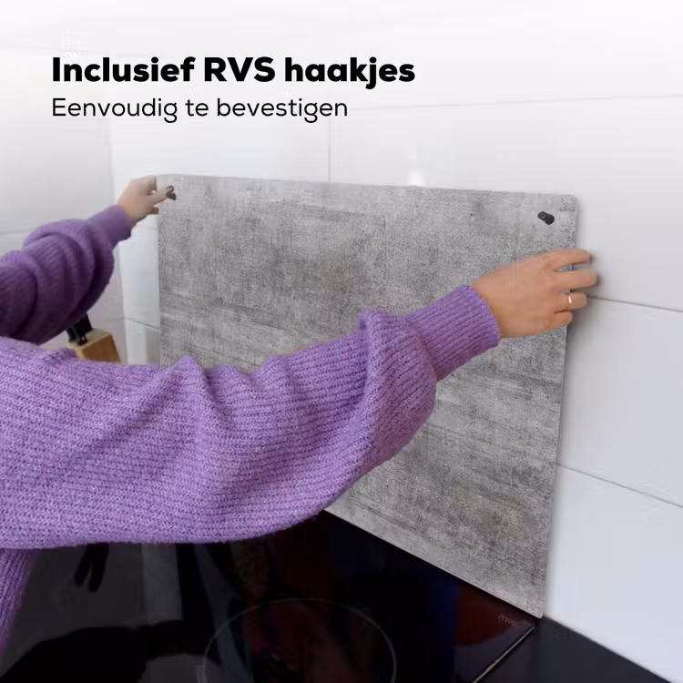 Beton - Patroon - Antiek Inductie beschemer met haakjes klein 777 -ky-ophangen-nl