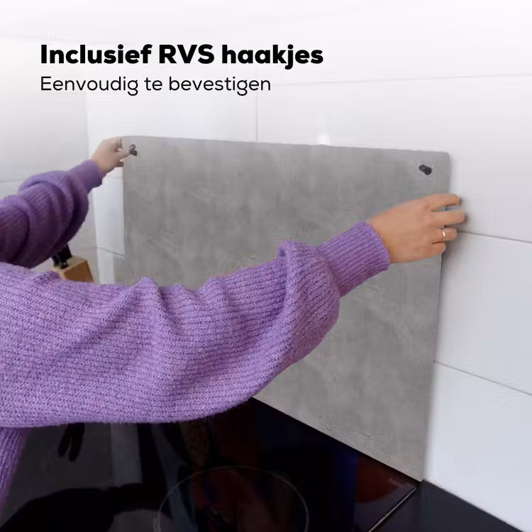 Beton - Structuur - Patroon Inductie beschemer met haakjes klein 777 -ky-ophangen-nl