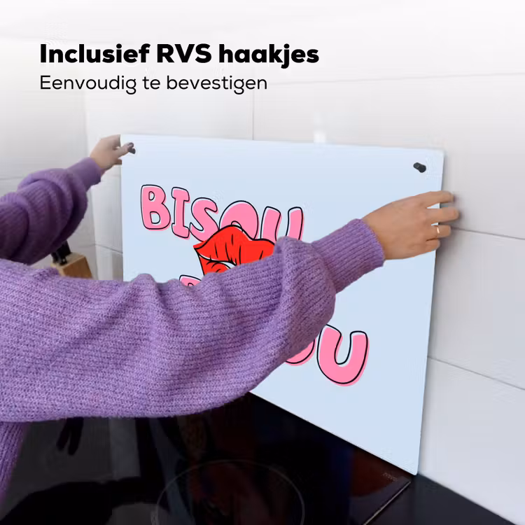 Bisou - Blauw - Roze - Lippen Inductie beschemer met haakjes klein -ky-ophangen-nl