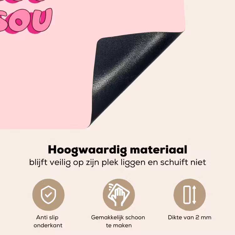 Bisou - Roze - Schaduw Inductie beschemer met haakjes klein -ky-onderkant-nl