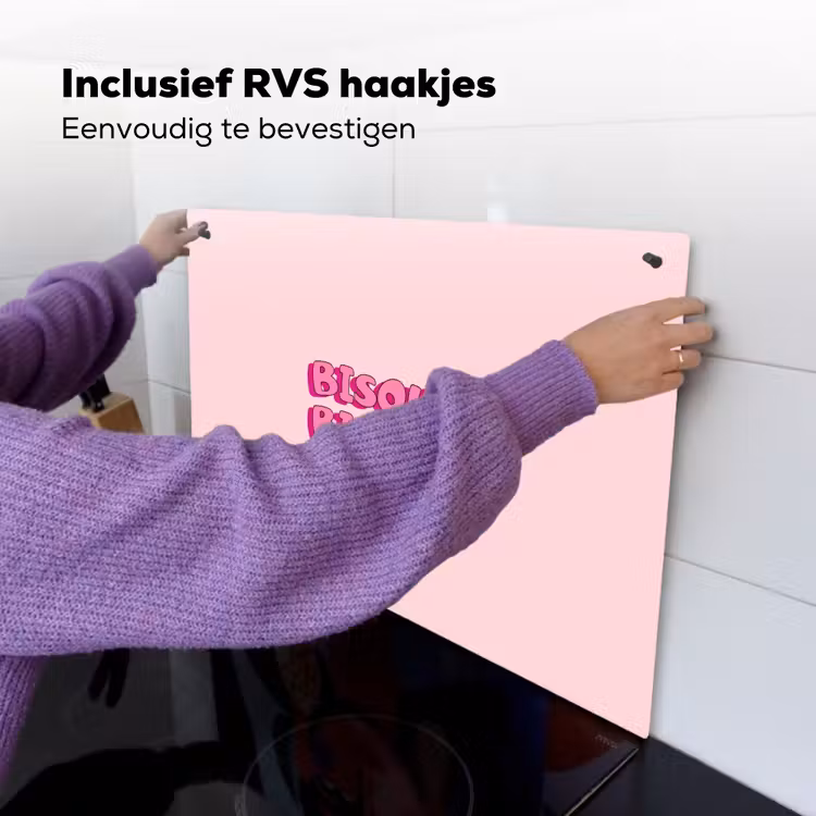 Bisou - Roze - Schaduw Inductie beschemer met haakjes klein -ky-ophangen-nl