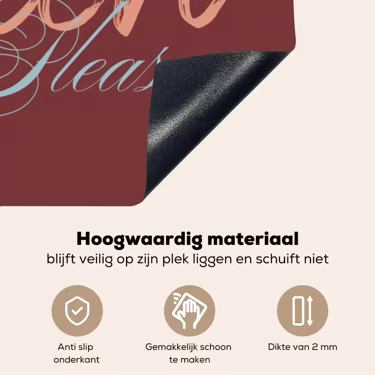 Bitch please - Rood - Blauw Inductie beschemer met haakjes klein -ky-onderkant-nl